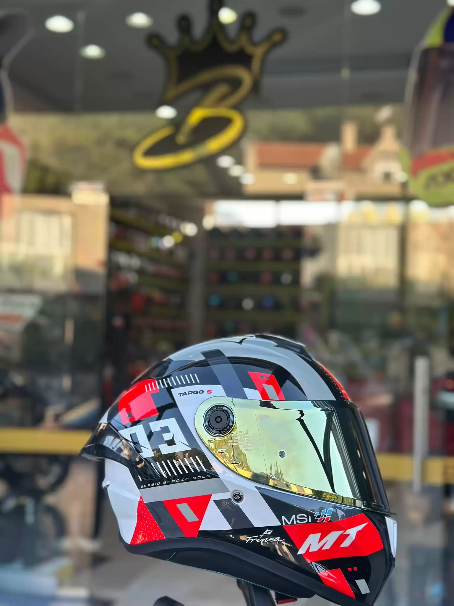 MT HELMETS TARGO S SERGİO GARCİA B5 PARLAK ŞEFFAF VİZÖRLÜ